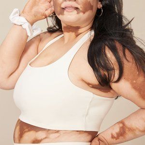 girlfriend collective paloma bra, ivory, medium